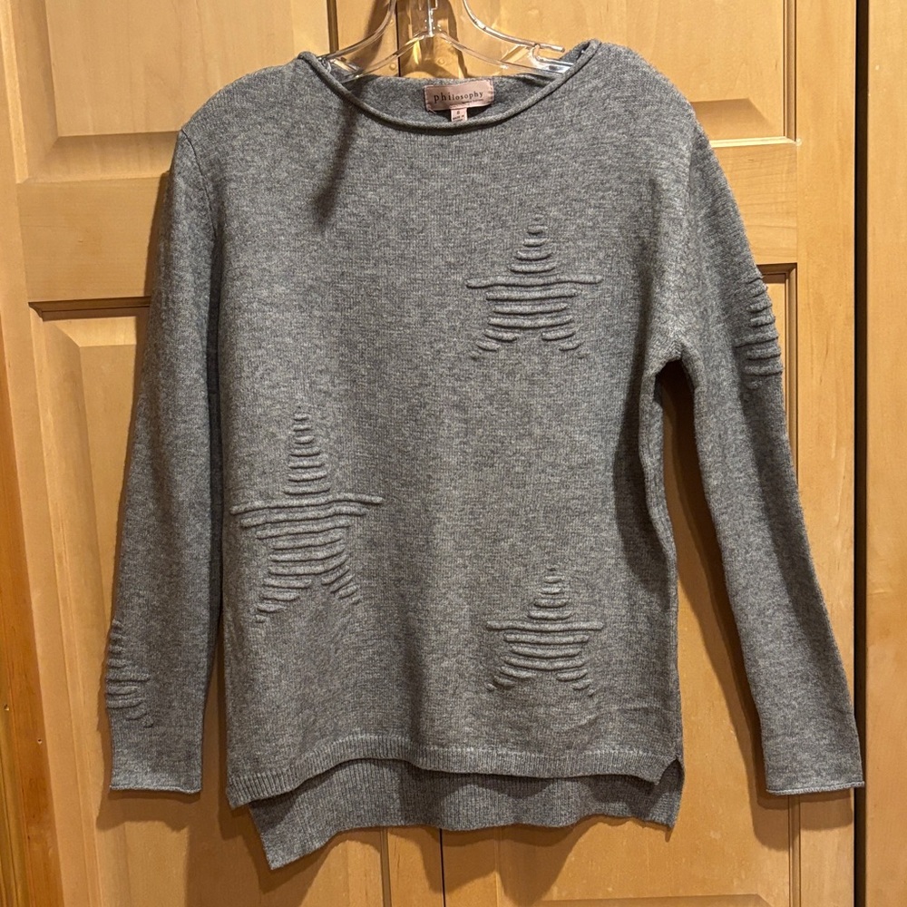 New Philosophy Charcoal Star Pattern Sweater
